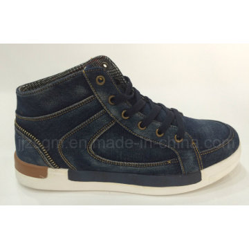 Moda alta Top Washed Denim Street Casual Sapatos